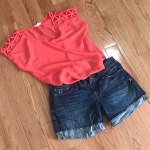 Coral color shirt